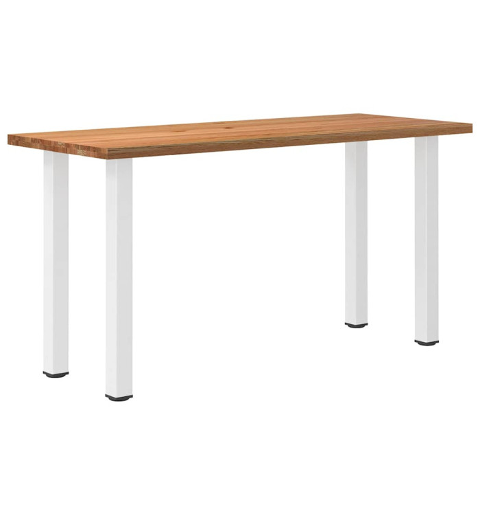 Table de bar rectangulaire en bois massif de chêne marron clair 200 x 80 x 102 cm | Mobilier & Déco