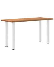 Table de bar rectangulaire en bois massif de chêne marron clair 200 x 80 x 102 cm | Mobilier & Déco