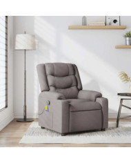 Fauteuil de massage inclinable Taupe Tissu | Mobilier & Déco
