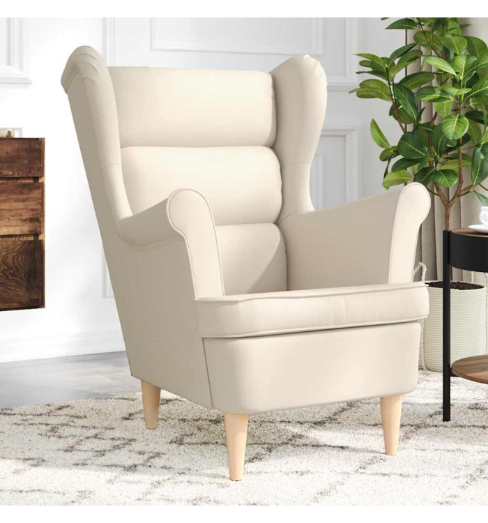 Fauteuil blanc 74x84x100 cm lin | Mobilier & Déco