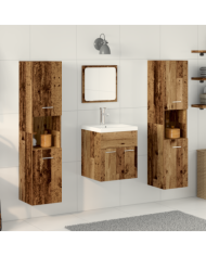 Ensemble de meubles de salle de bain 5 pièces en vieux bois | Mobilier & Déco