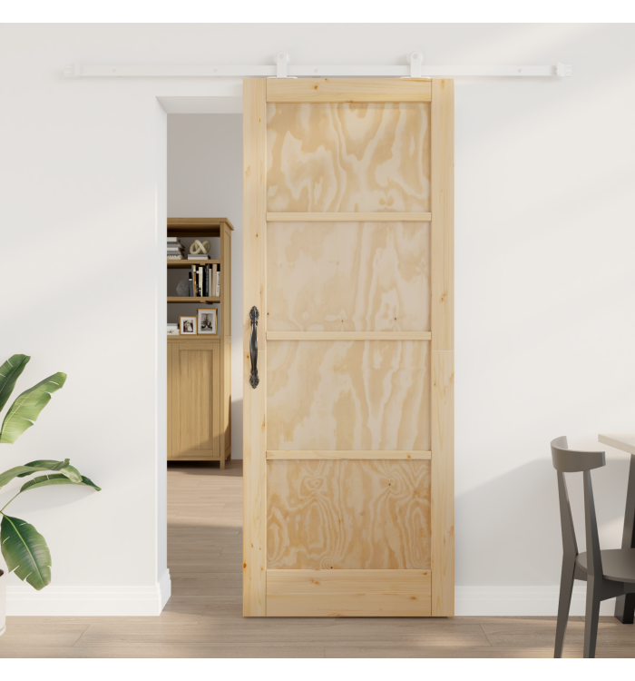 Porte coulissante avec matériel 'ORKDAL'en bois massif de pin, Porte intérieure 'ORKDAL'83x211x4 cm en bois massif de pin | Mo