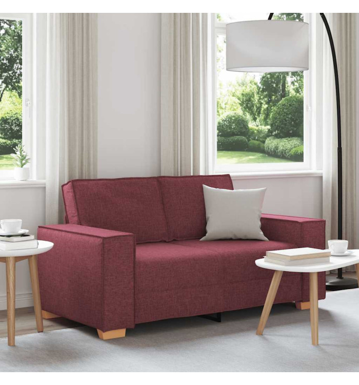 Canapé 2 places Rouge vin 120 cm Tissu | Mobilier & Déco