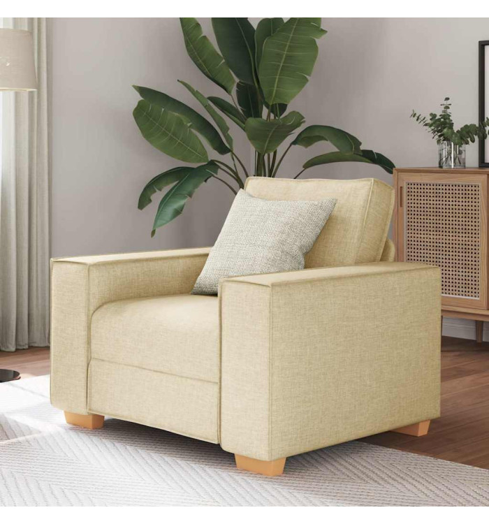 Canapé-chaise Crème 60 cm Tissu | Mobilier & Déco
