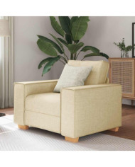 Canapé-chaise Crème 60 cm Tissu | Mobilier & Déco
