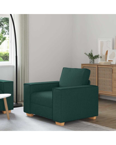 Canapé Fauteuil Vert Foncé 60 cm Tissu | Mobilier & Déco