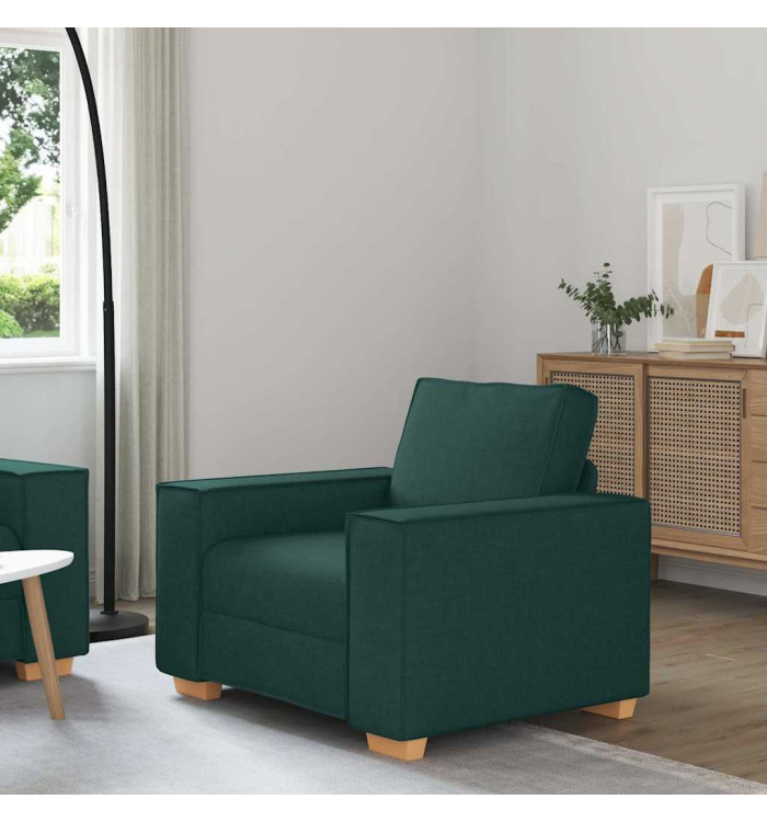 Canapé Fauteuil Vert Foncé 60 cm Tissu | Mobilier & Déco
