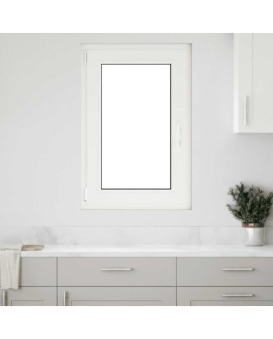 Fenêtre de sous-sol« RISOR » 60 x 100 cm oscillo-battante DIN gauche blanche | Mobilier & Déco