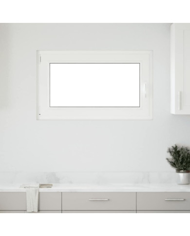 Fenêtre de sous-sol« RISOR » 100 x 50 cm oscillo-battante DIN gauche blanche | Mobilier & Déco