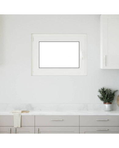 Fenêtre de sous-sol« RISOR » 80 x 70 cm oscillo-battante DIN gauche blanche | Mobilier & Déco