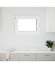 Fenêtre de sous-sol« RISOR » 80 x 70 cm oscillo-battante DIN gauche blanche | Mobilier & Déco