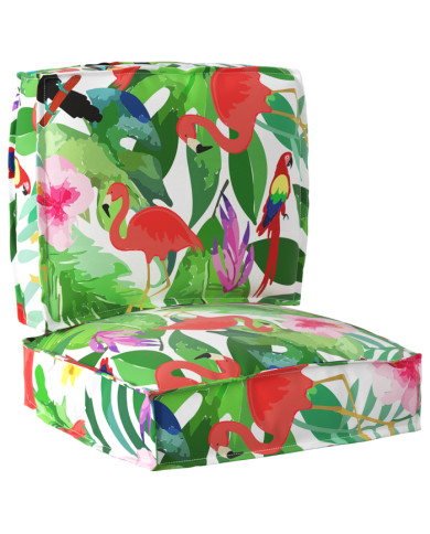 Ensemble de coussins palette 2 pièces Multicolore en tissu Oxford | Mobilier & Déco