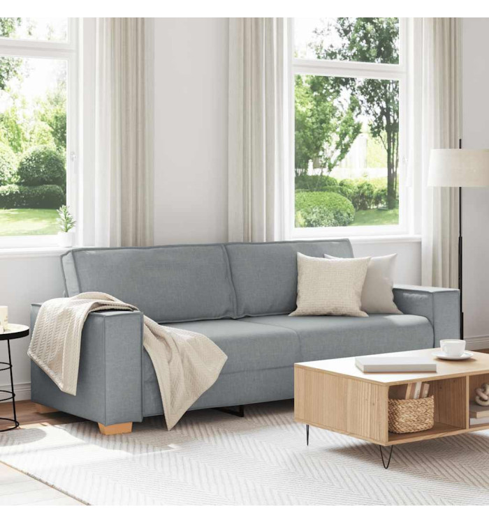 Canapé 3 places Gris clair 180 cm Tissu | Mobilier & Déco