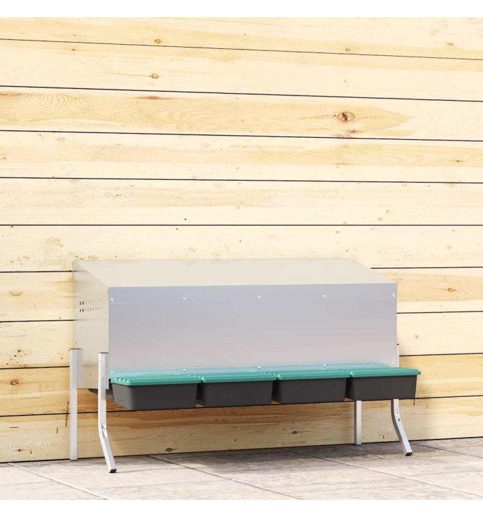 Nichoir à poules3 compartiments avec pieds en acier galvanisé | Mobilier & Déco