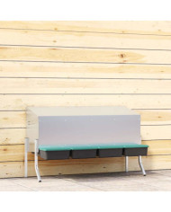 Nichoir à poules3 compartiments avec pieds en acier galvanisé | Mobilier & Déco