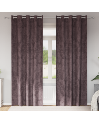 Rideaux en Velours 2 pcs avec Œillets Marron 260x140 cm | Mobilier & Déco
