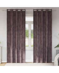 Rideaux en Velours 2 pcs avec Œillets Marron 260x140 cm | Mobilier & Déco