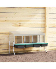 Nichoir à poules4 compartiments avec pieds en acier galvanisé | Mobilier & Déco