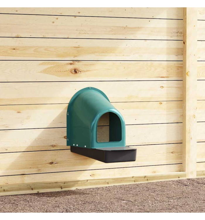 Nichoirs à poules 4 pièces Fixation murale Plastique vert foncé | Mobilier & Déco