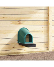 Nichoirs à poules 4 pièces Fixation murale Plastique vert foncé | Mobilier & Déco