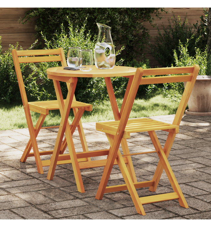 Ensemble Bistro 3 Pièces Bois Massif Acacia | Mobilier & Déco
