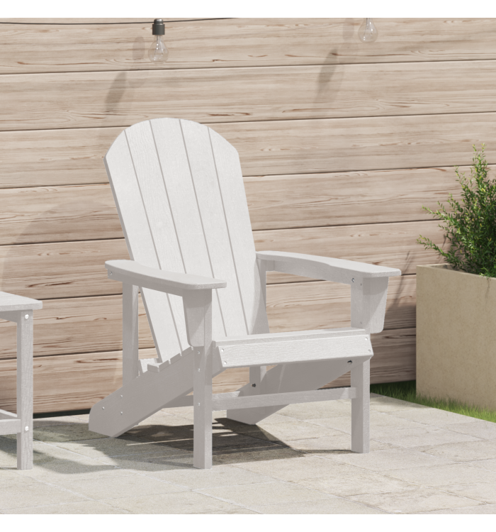 Chaise Adirondack Blanche 74x82x91 cm HDPE | Mobilier & Déco