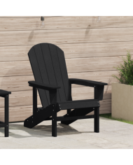 Chaise Adirondack Noire 74x82x91 cm HDPE | Mobilier & Déco