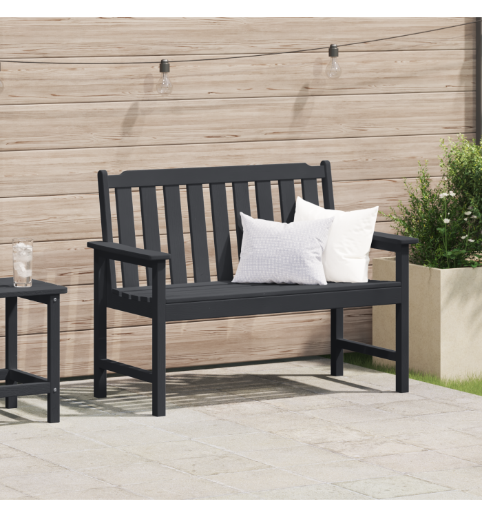 Banc de jardin Noir 120 cm HDPE | Mobilier & Déco