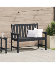Banc de jardin Noir 120 cm HDPE | Mobilier & Déco