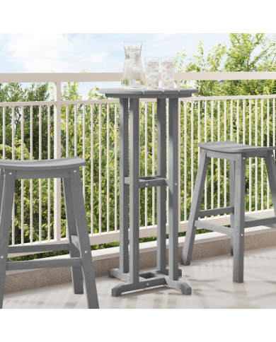 Table de Bar Gris Clair 55x55x107 cm HDPE | Mobilier & Déco