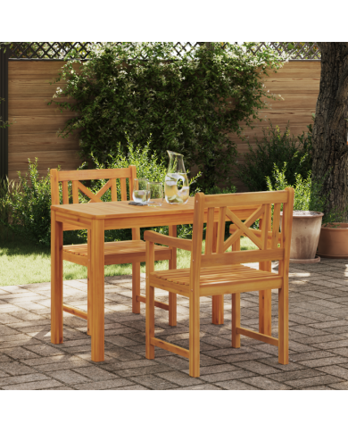 Chaises de jardin 2 pcs 56x56x90 cm En bois d'acacia massif | Mobilier & Déco