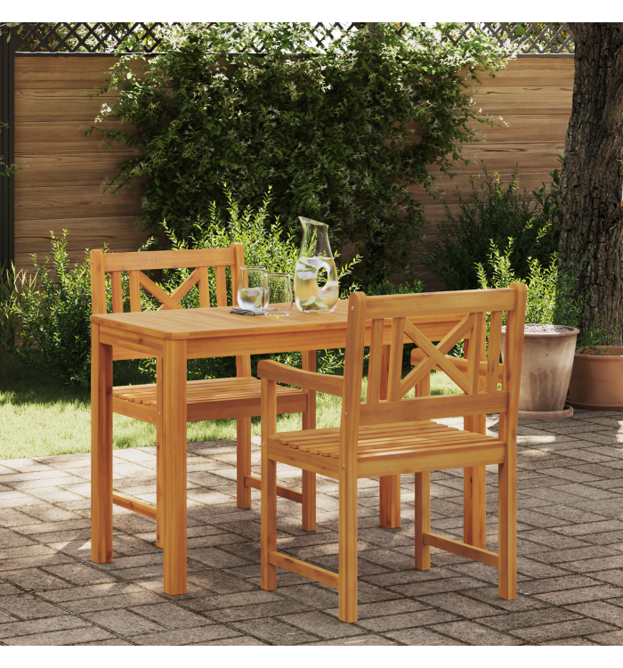 Chaises de jardin 2 pcs 56x56x90 cm En bois d'acacia massif | Mobilier & Déco
