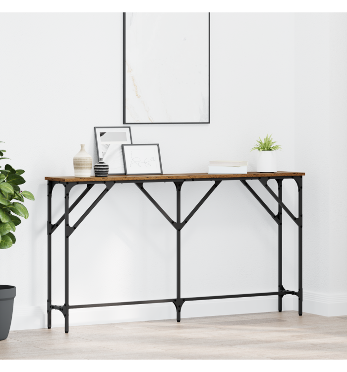 Table de Console Bois Vieilli 140x23x75 cm Bois Contreplaqué | Mobilier & Déco
