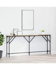 Table Console Chêne Artisanal 180x23x75 cm Bois d'ingénierie | Mobilier & Déco