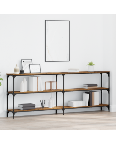 Table console Bois vieilli 200x29x75 cm Bois reconstitué | Mobilier & Déco