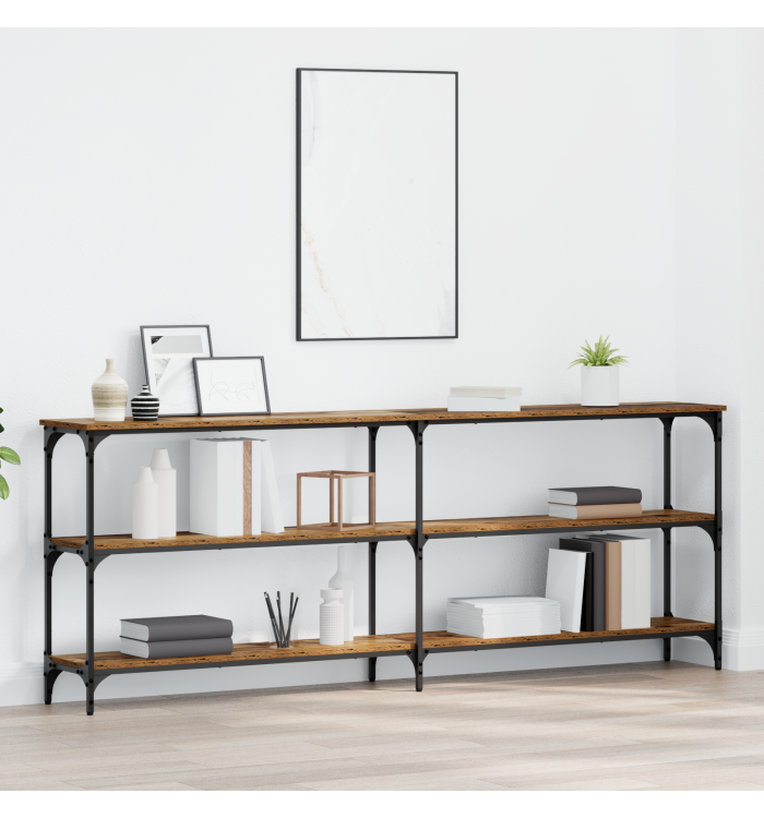Table console Bois vieilli 200x29x75 cm Bois reconstitué | Mobilier & Déco