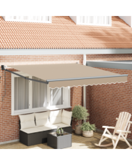 Auvent Rétractable Automatique Beige 350x250 cm | Mobilier & Déco