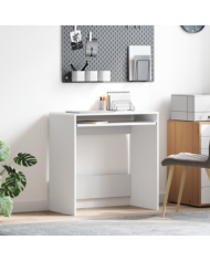 Bureau d'ordinateur Blanc Bois d'ingénierie Compact Organisateurs | Mobilier & Déco
