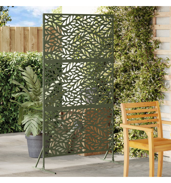 Panneau de Clôture Métal Vert olive Acier recouvert de poudre | Mobilier & Déco
