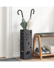 Porte-parapluies Noir Métal Moyen Motif Porte-parapluies noir | Mobilier & Déco