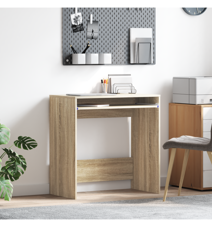 Bureau d'ordinateur Chêne Sonoma Bois d'ingénierie Compact | Mobilier & Déco