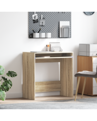 Bureau d'ordinateur Chêne Sonoma Bois d'ingénierie Compact | Mobilier & Déco