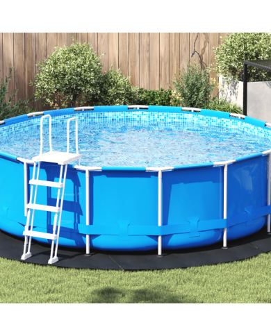 Couvercle de piscine rond Noir Plastique Ø 366 cm Étanche | Mobilier & Déco