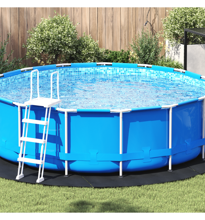 Couvercle de piscine rond Noir Plastique Ø 366 cm Étanche | Mobilier & Déco