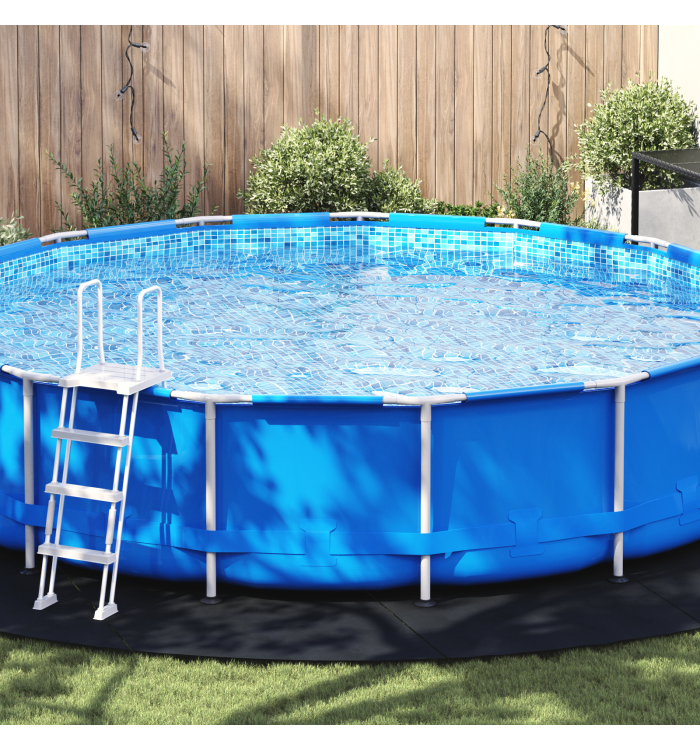 Couvercle de piscine rond Noir Plastique Ø 610 cm | Mobilier & Déco