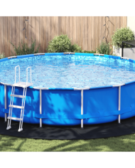 Couvercle de piscine rond Noir Plastique Ø 610 cm | Mobilier & Déco