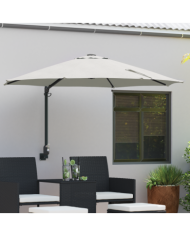 Parasol Mural avec LEDs Sable 248 cm | Mobilier & Déco