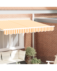 Valance de store pour cadre de 2,5 m Jaune et Blanc 2,3x0,2 m | Mobilier & Déco