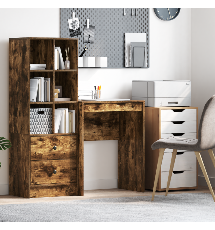 Bureau d'écriture Chêne fumé Bois d'ingénierie 60 x 40 x 76 cm | Mobilier & Déco