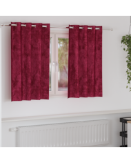 Rideaux en velours Rouge wine Polyester 140 x 140 cm Rideau | Mobilier & Déco